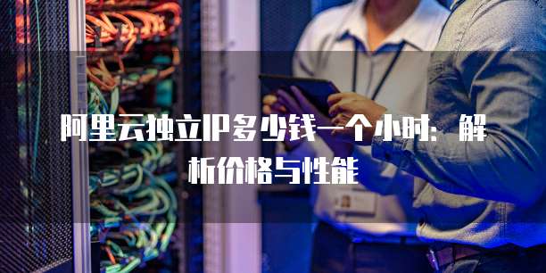 阿里云独立IP多少钱一个小时:解析价格与性能