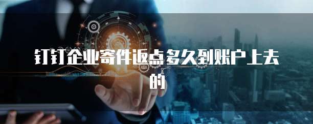 钉钉企业寄件返点多久到账户上去的