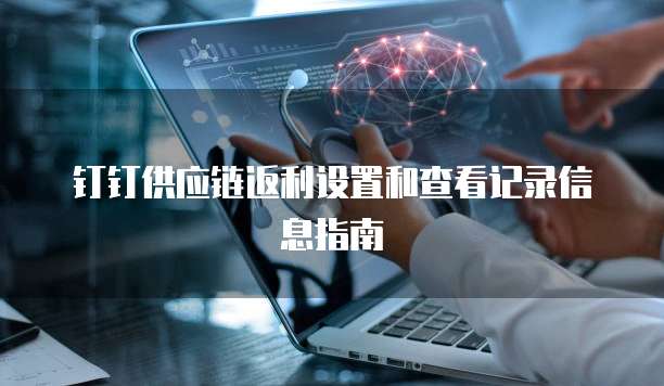 钉钉供应链返利设置和查看记录信息指南