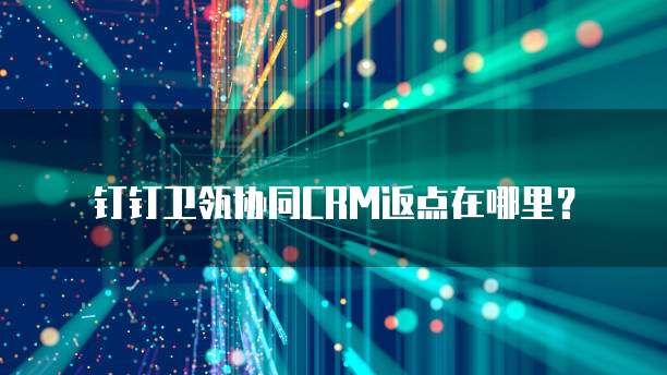 钉钉卫瓴协同CRM返点在哪里？