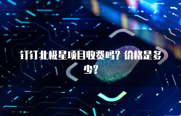钉钉北极星项目收费吗？价格是多少？