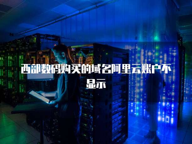 西部数码购买的域名阿里云账户不显示