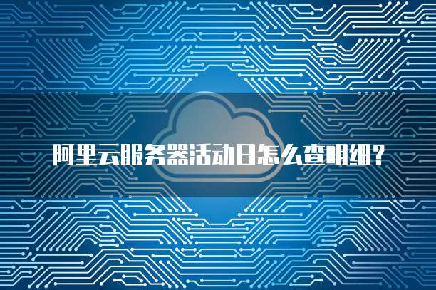 阿里云服务器活动日怎么查明细?