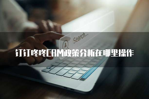 钉钉咚咚CRM政策分析在哪里操作