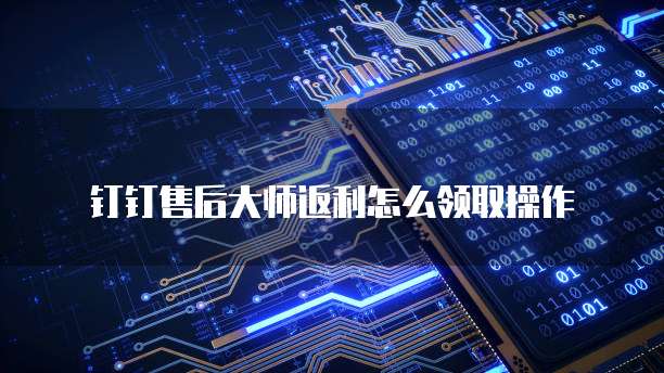 钉钉售后大师返利怎么领取操作