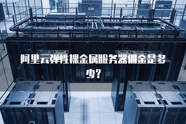 阿里云弹性裸金属服务器佣金是多少?