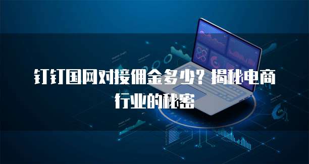 钉钉国网对接佣金多少?揭秘电商行业的秘密