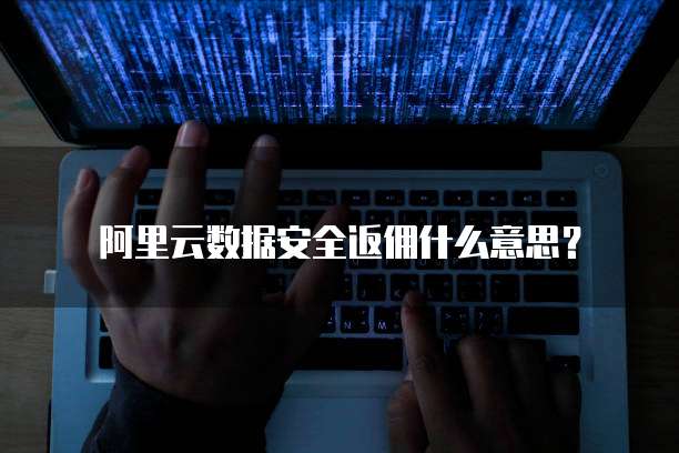 阿里云数据安全返佣什么意思?