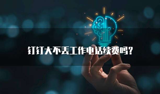 钉钉大不丢工作电话续费吗?