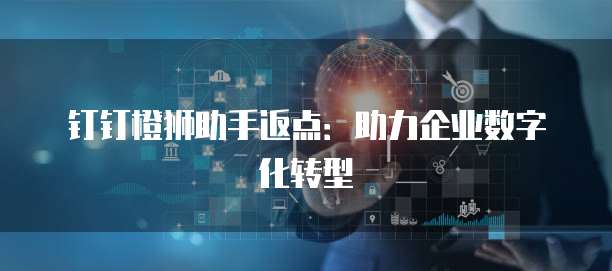 钉钉橙狮助手返点:助力企业数字化转型