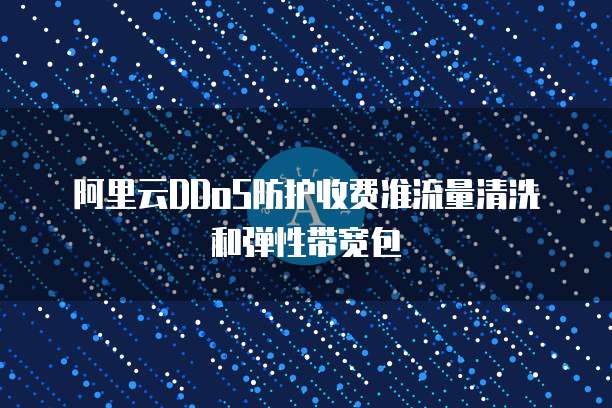 阿里云DDoS防护收费准流量清洗和弹性带宽包