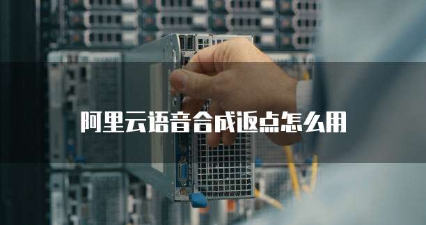 阿里云语音合成返点怎么用
