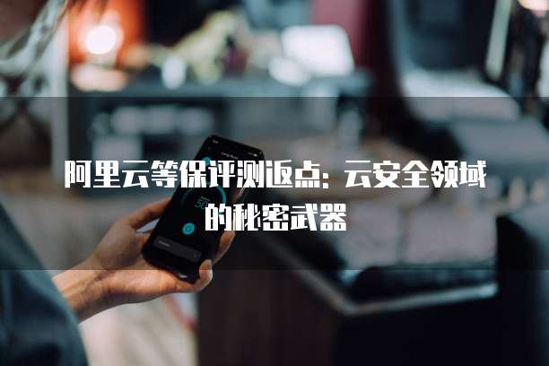 阿里云等保评测返点: 云安全领域的秘密武器
