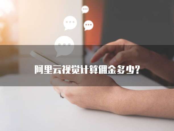阿里云视觉计算佣金多少？