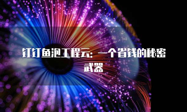 钉钉鱼泡工程云: 一个省钱的秘密武器