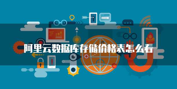 阿里云数据库存储价格表怎么看
