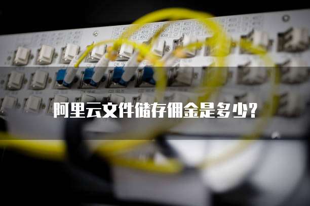 阿里云文件储存佣金是多少?