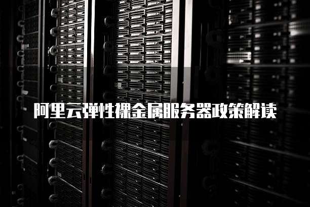 阿里云弹性裸金属服务器政策解读