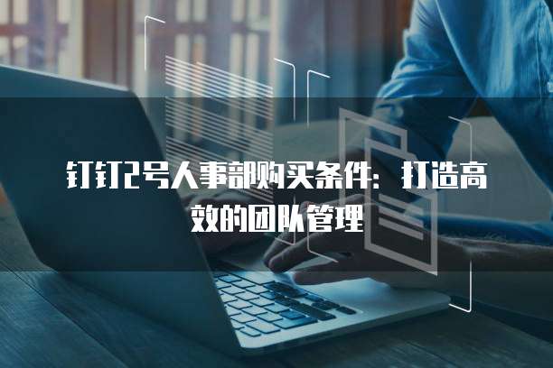 钉钉2号人事部购买条件：打造高效的团队管理