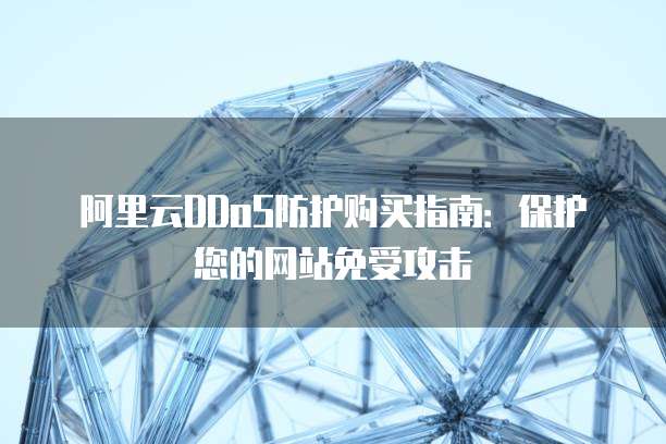 阿里云DDoS防护购买指南:保护您的网站免受攻击