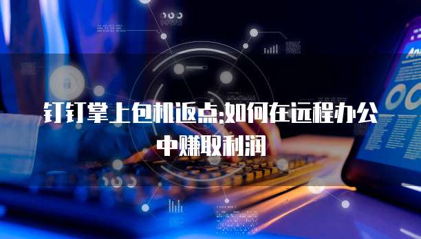 钉钉掌上包机返点:如何在远程办公中赚取利润