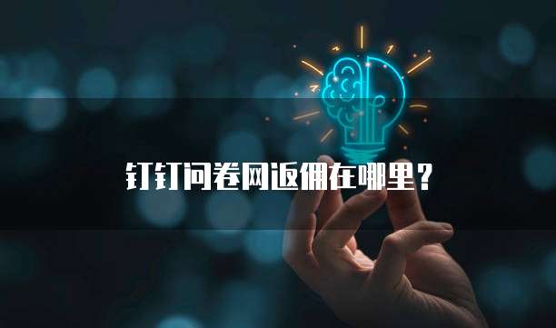 钉钉问卷网返佣在哪里?
