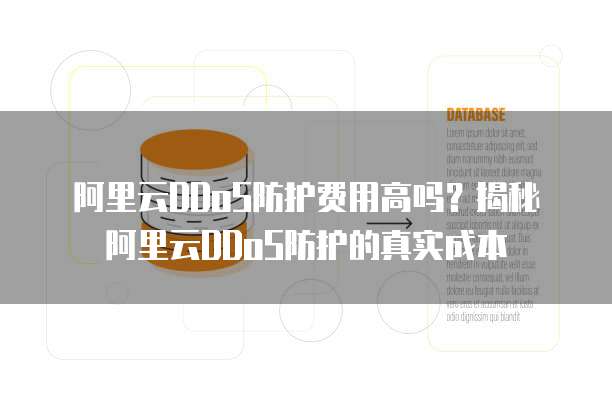 阿里云DDoS防护费用高吗?揭秘阿里云DDoS防护的真实成本