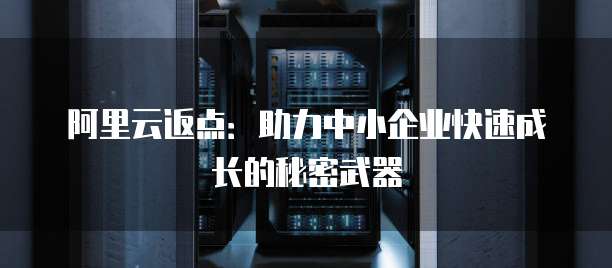 阿里云返点:助力中小企业快速成长的秘密武器