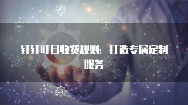 钉钉盯目收费规则:打造专属定制服务