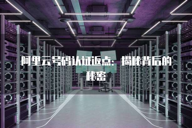 阿里云号码认证返点:揭秘背后的秘密