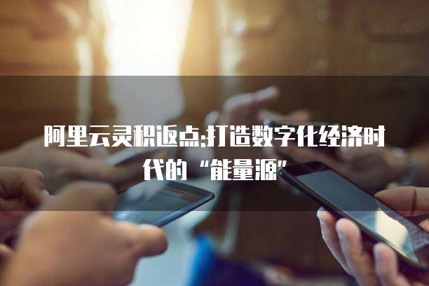 阿里云灵积返点:打造数字化经济时代的“能量源”