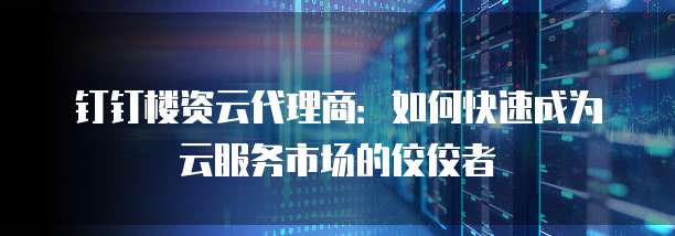 钉钉楼资云代理商:如何快速成为云服务市场的佼佼者