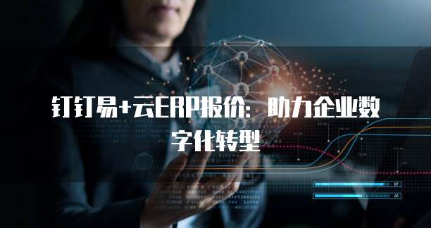 钉钉易+云ERP报价:助力企业数字化转型