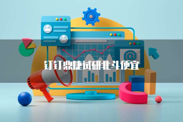 钉钉鼎捷试研北斗便宜
