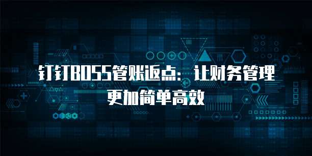 钉钉BOSS管账返点:让财务管理更加简单高效