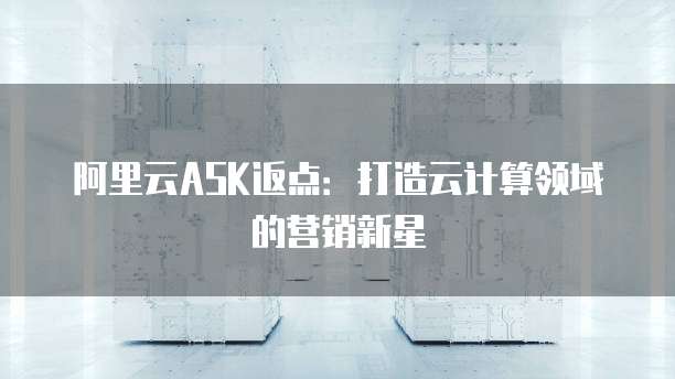 阿里云ASK返点：打造云计算领域的营销新星