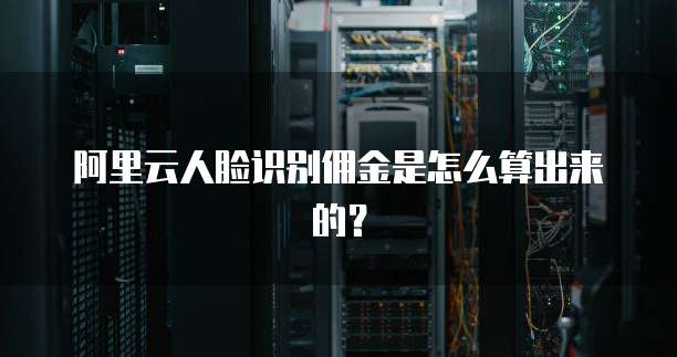 阿里云人脸识别佣金是怎么算出来的？