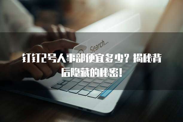 钉钉2号人事部便宜多少？揭秘背后隐藏的秘密！