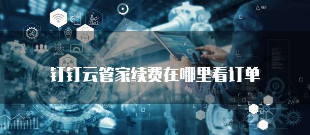 钉钉云管家续费在哪里看订单
