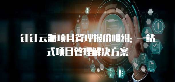 钉钉云派项目管理报价明细: 一站式项目管理解决方案