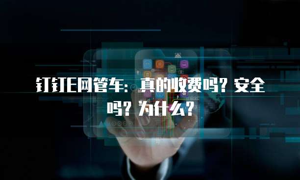 钉钉E网管车:真的收费吗?安全吗?为什么?