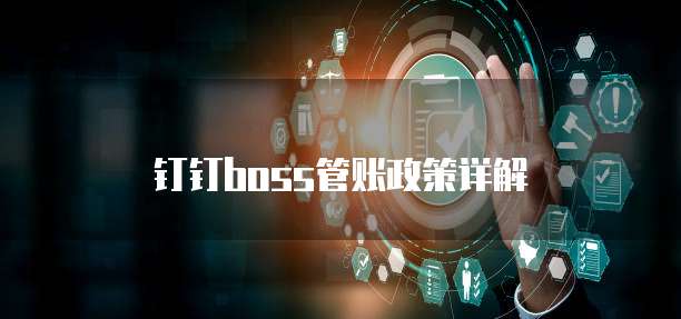 钉钉Boss管账政策详解