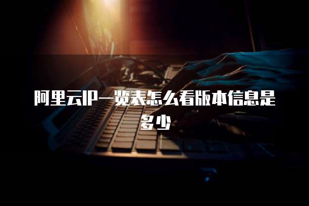 阿里云IP一览表怎么看版本信息是多少