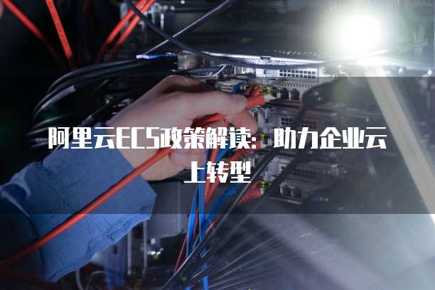 阿里云ECS政策解读:助力企业云上转型