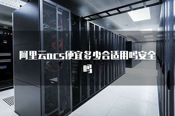 阿里云acs便宜多少合适用吗安全吗