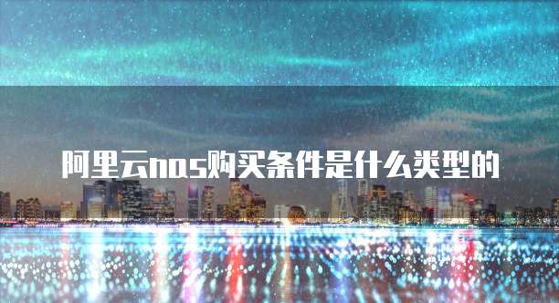 阿里云nas购买条件是什么类型的