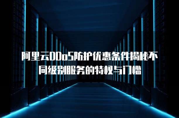 阿里云DDoS防护优惠条件揭秘不同级别服务的特权与门槛