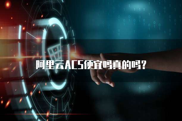 阿里云ACS便宜吗真的吗?