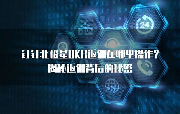 钉钉北极星OKR返佣在哪里操作?揭秘返佣背后的秘密