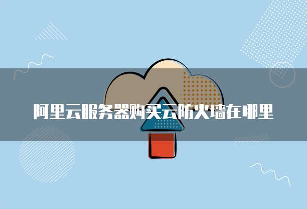 阿里云服务器购买云防火墙在哪里
